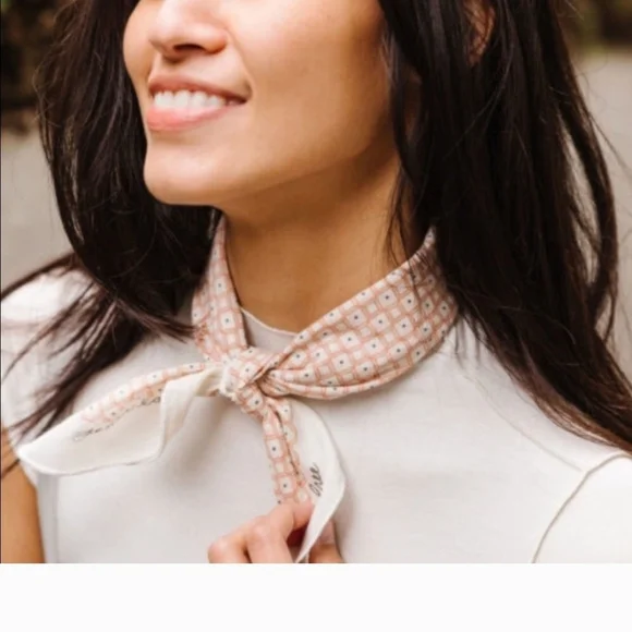 3 For $24 Peach and White Scarf - Picture 3 of 5